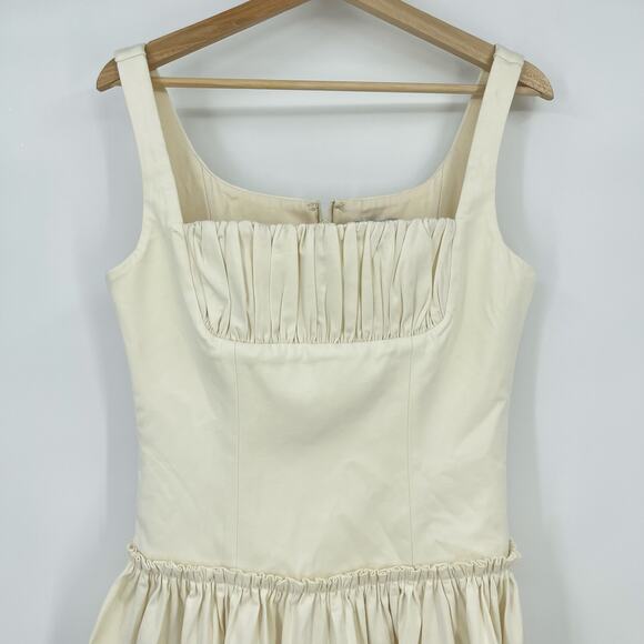 LOBA | Lalia Bustier A-Line Midi Dress Ivory M - Picture 7 of 15